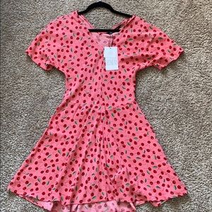 NWT Zara Cherry Print Day Dress